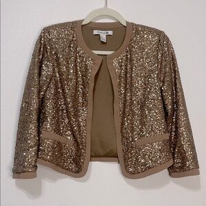 Forever 21 Bronze Sequin Blazer Size Small PTP 19”-22” EUC